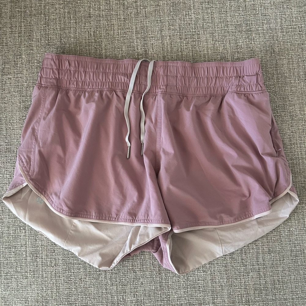 LULULEMON REVERSIBLE SHORTS | light/dark pink | size 10 | 4” inseam.